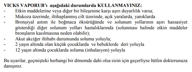 Buruna vicks sürmek zararlı mı