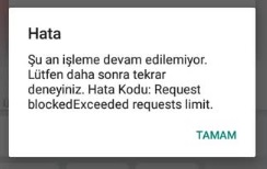 Request blocked exceeded requests limit