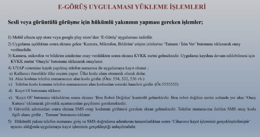 e görüş nasıl kullanılır