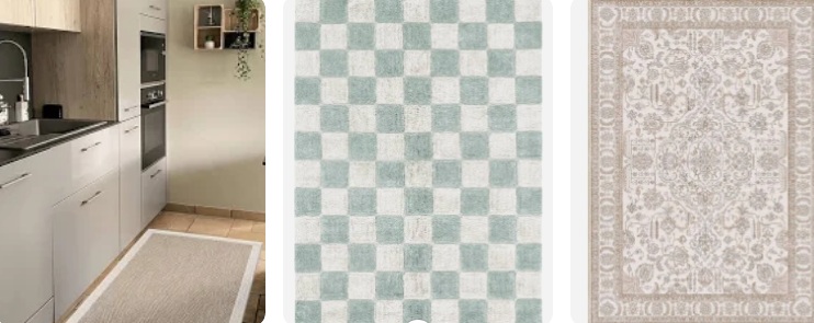 geniş aile mutfağı için makinede yıkanabilir halı önerileri