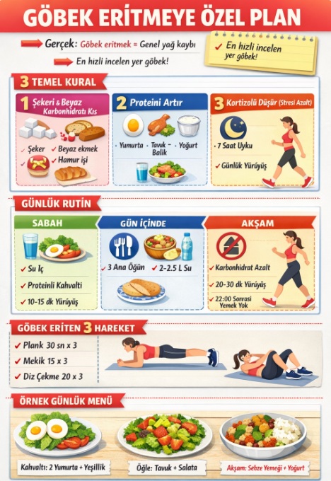 göbek eritmeye özel plan