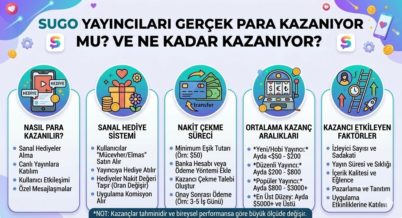 SUGO’da yayıncılar gerçek para kazanıyor mu, ne kadar kazanıyor
