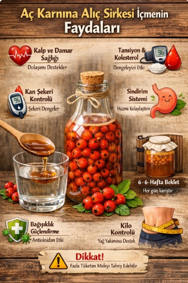 aç karnına alıç sirkesi içmenin faydaları