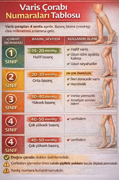 varis çorabı beden tablosu