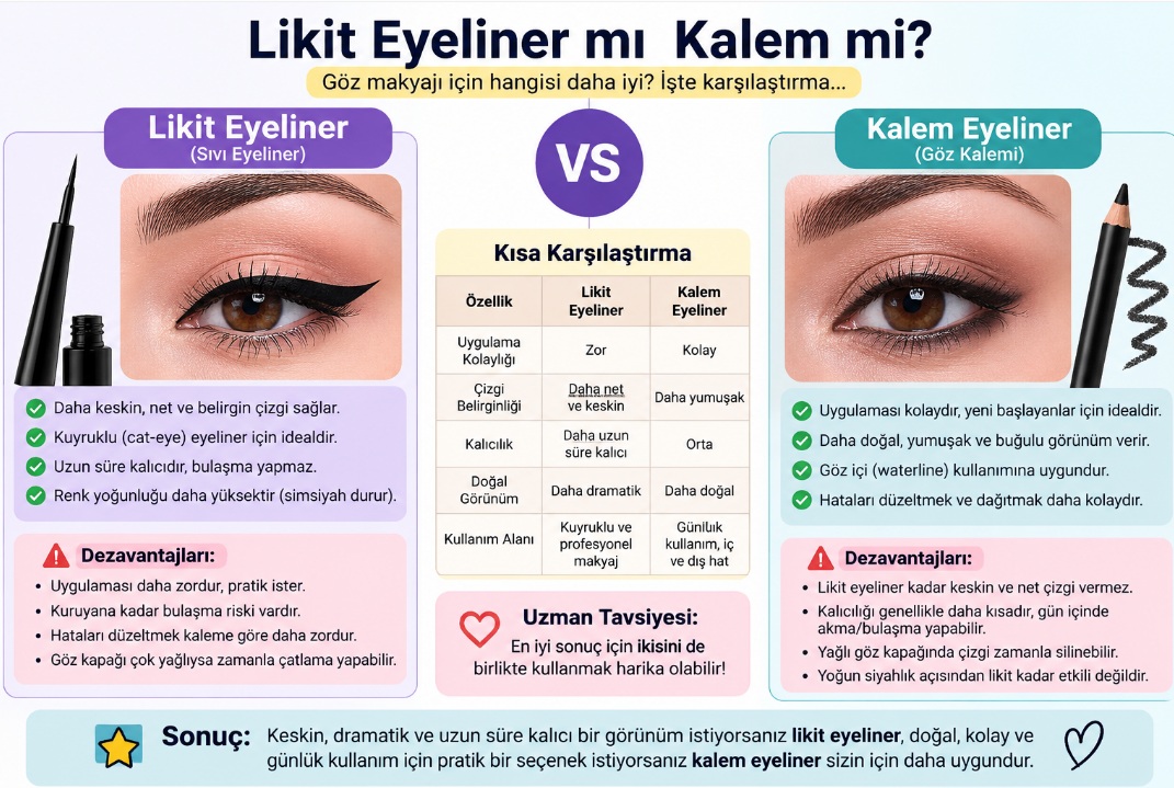 Likit eyeliner mı kalem mi