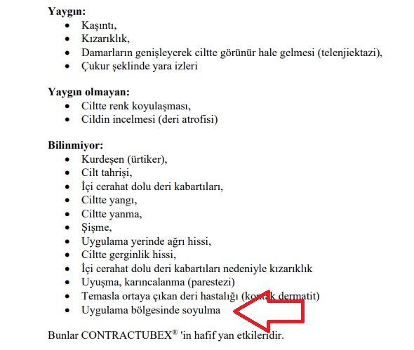 Contractubex soyulma yapar mı